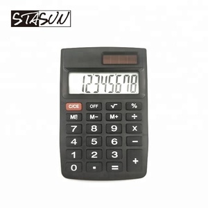 STASUN אשראי כרטיס גודל 8 ספרות סוללה כפול שמש כוח פלסטיק מיני כיס מחשבון