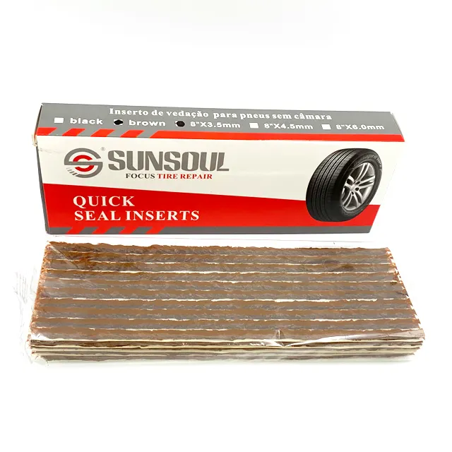 sunsoul ZQ0428 60 יחידות תיקון צמיגים ללא צינור דבק חותם צמיג פרצ'וס פאר צמיג אוטם צמיג נומטיcos