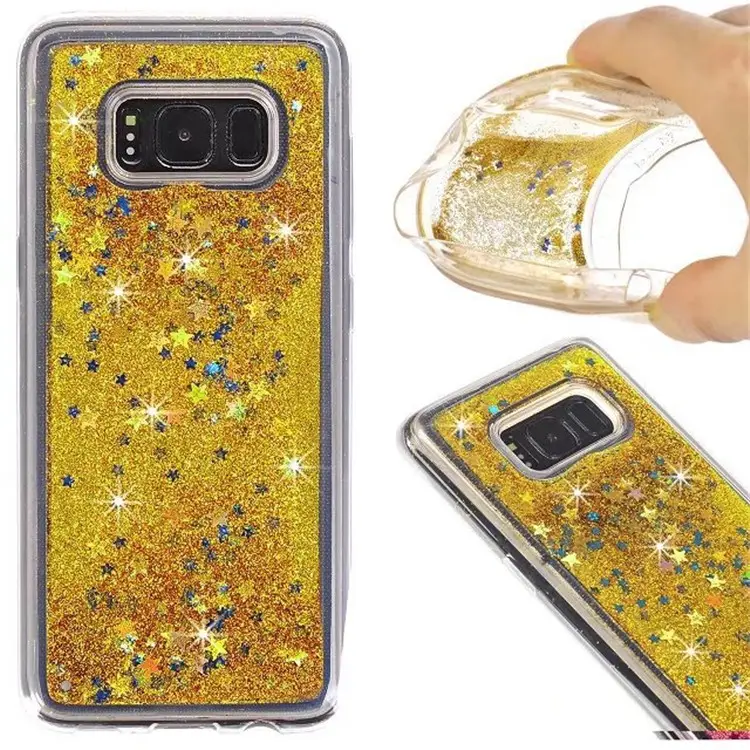 JESOY Colorato Sabbie Mobili Della Copertura Trasparente Liquido Glitter TPU Cassa Del Telefono Del PC Per samsung galaxy note 3 4 5