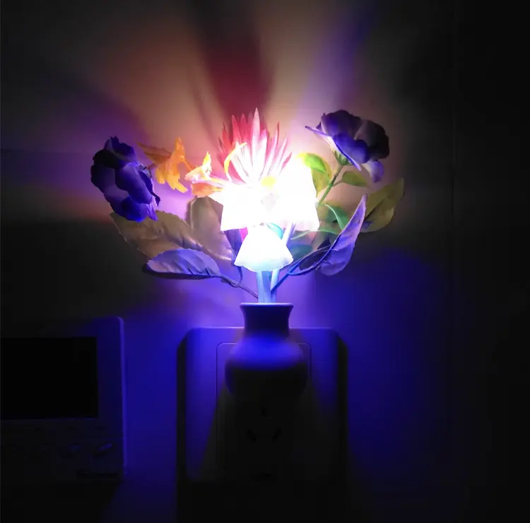 Mushroom Night Lamp with Plug,220v Motion Sensor Light ,Flower Night Light for Stairs,Corridor