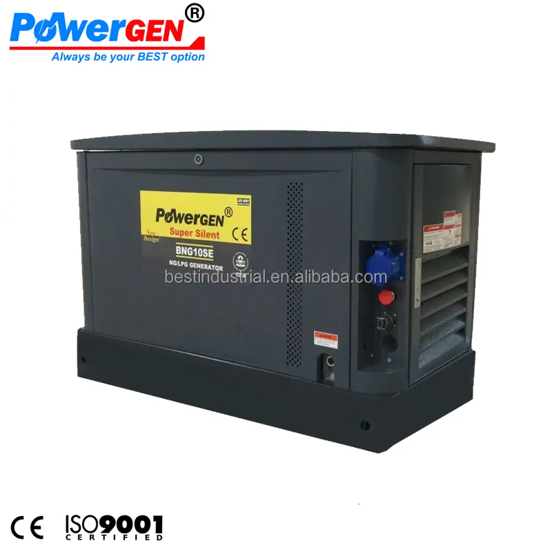 דלק כפול!!! 60dB!!! POWERGEN 400/230 V 3-Phase Generac בידוד רעש סוג סופר שקט גפ"מ/גז טבעי גנרטור 10KVA