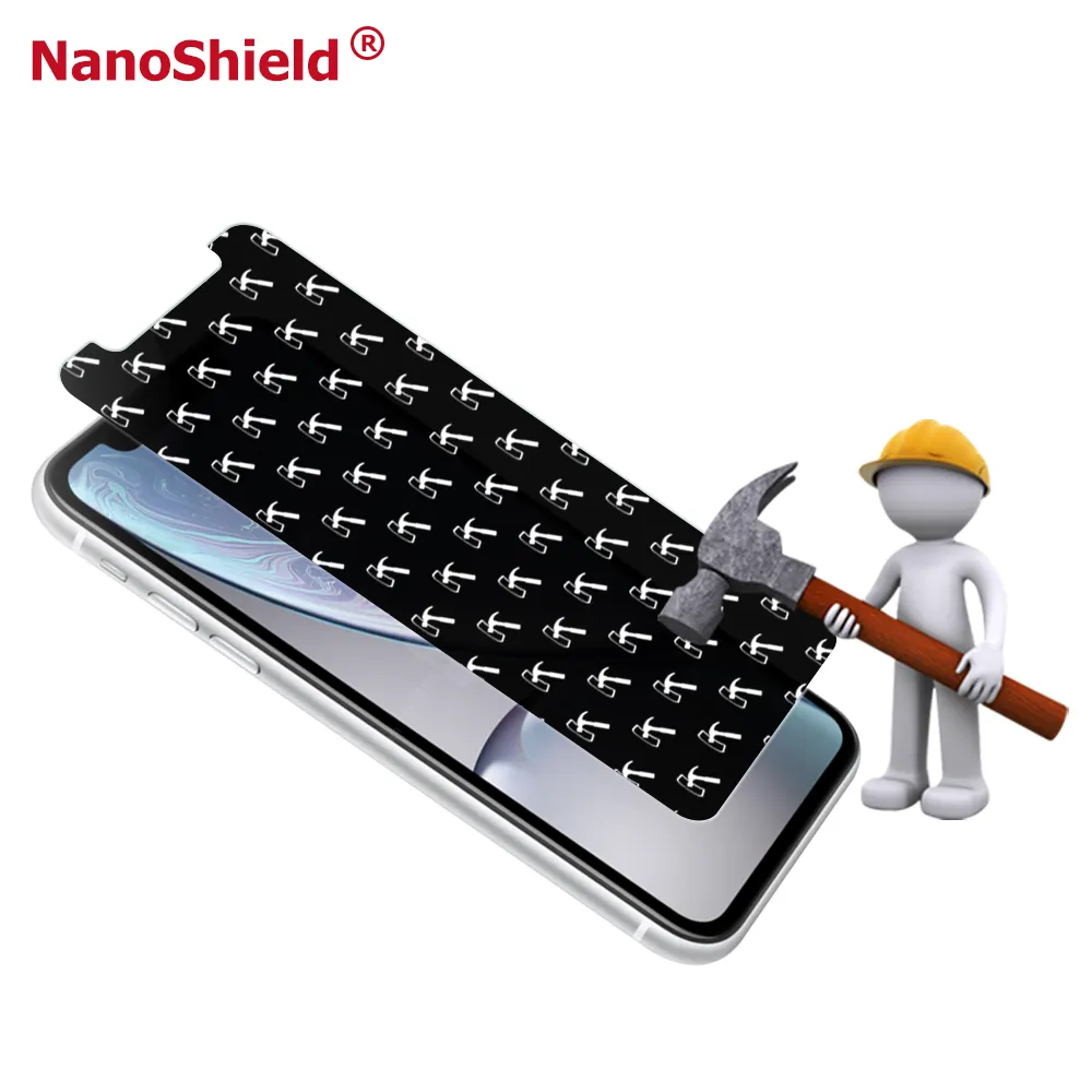 Gold Supplier Nanoshield Hammer Anti Shock Anti Broken Shatter Proof Screen Protector For iPhone Xs Xs Max Xr