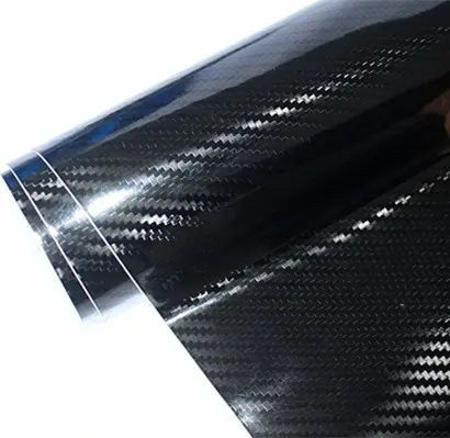 Super Lucido 5D In Fibra di Carbonio Dell'involucro Del Vinile Car Wrapping Film di Carbonio Lucido 4D come Vera E Propria di Carbonio Bolla di Aria Libera
