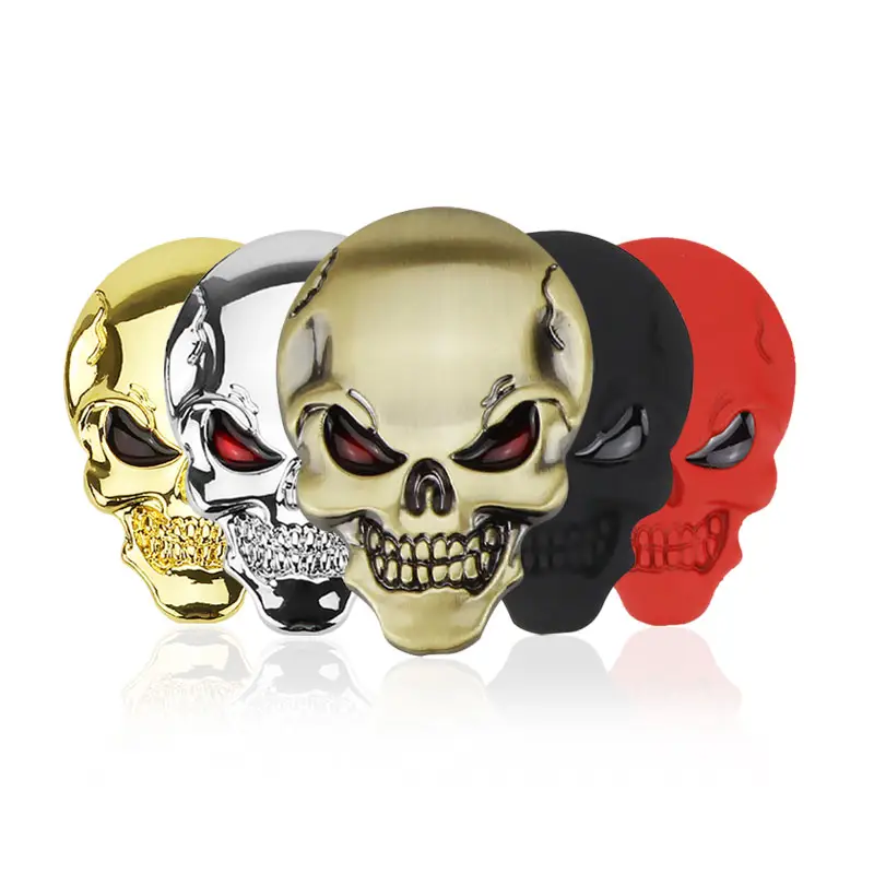 car exterior modified metal personality skull decoration 3d car stickers