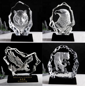 Cheap Animal Shape <strong>Wolf</strong> <strong>Wolf</strong> lion Horse tiger Head Iceberg Award Crystal Trophy - Product Image 6