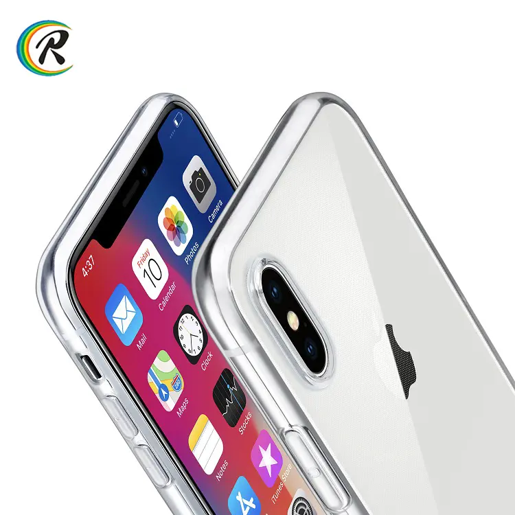 Funda protectora transparente de TPU para iPhone, XR, XS