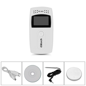 Elitech Registrador de Datos Digital con Interfaz USB Pantalla LCD Audio Alarma Registrador de Temperatura para Uso Industrial Sensores Externos - Product Image 3