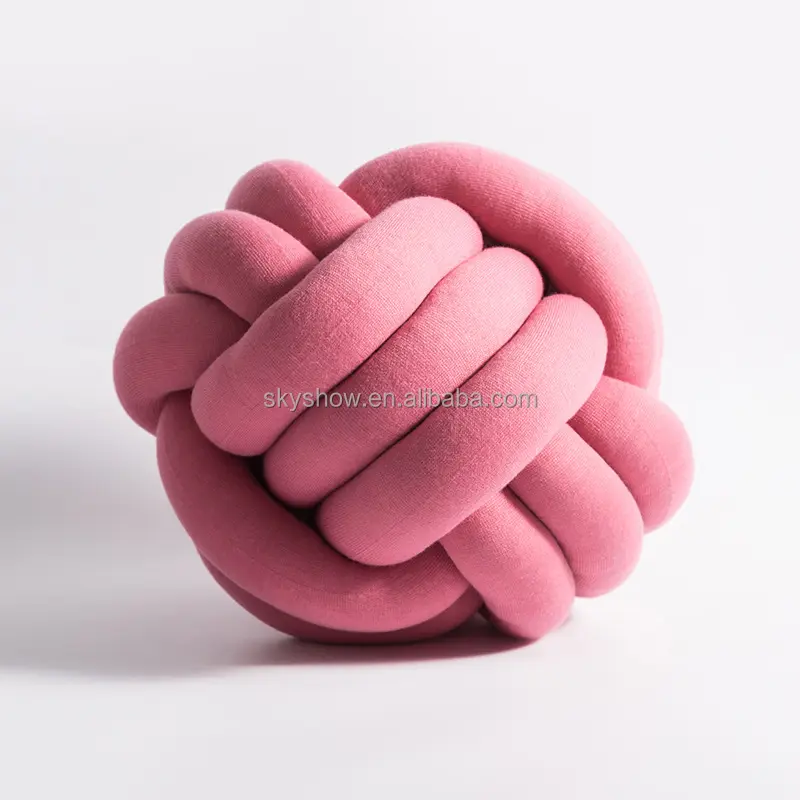 Super Chunky Boule Forme Noeud Oreiller Coussin Couverture Acrylique