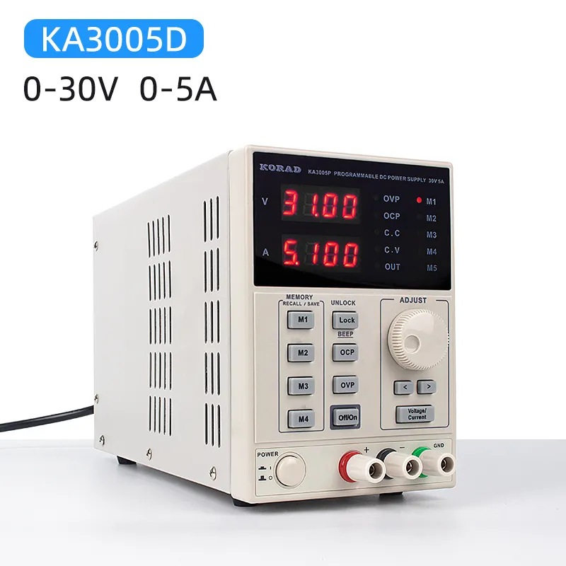 KA3005D — alimentation Programmable numérique, précision réglable, laboratoire, DC, 30V 5A, pour ordinateur portable, prise de courant AC