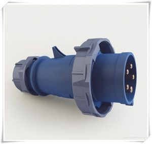 Blue Industrial <strong>Plug</strong> and Socket with Cover <strong>16a</strong> 220V 240V - Product Image 3