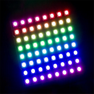 Panel de píxeles led de matriz RGB 5050, DC5V, WS2812B, 8x8, 64, direccionable individualmente, tira de luz