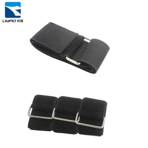 Venta de fábrica Correas de nailon elásticas Estiramiento ajustable con hebilla de plástico negro Hebillas de correas de gancho bordadas - Product Image 2