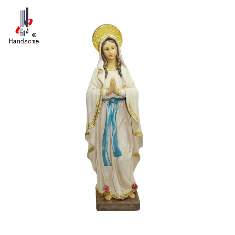 Promotional 24 Inch our lady of lourdes christianity religious resin crafts