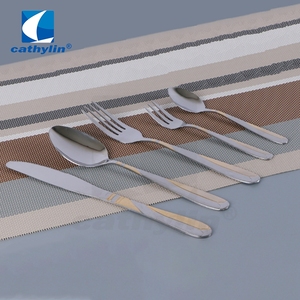 Cathylin酒店不锈钢金属餐具，银色餐具