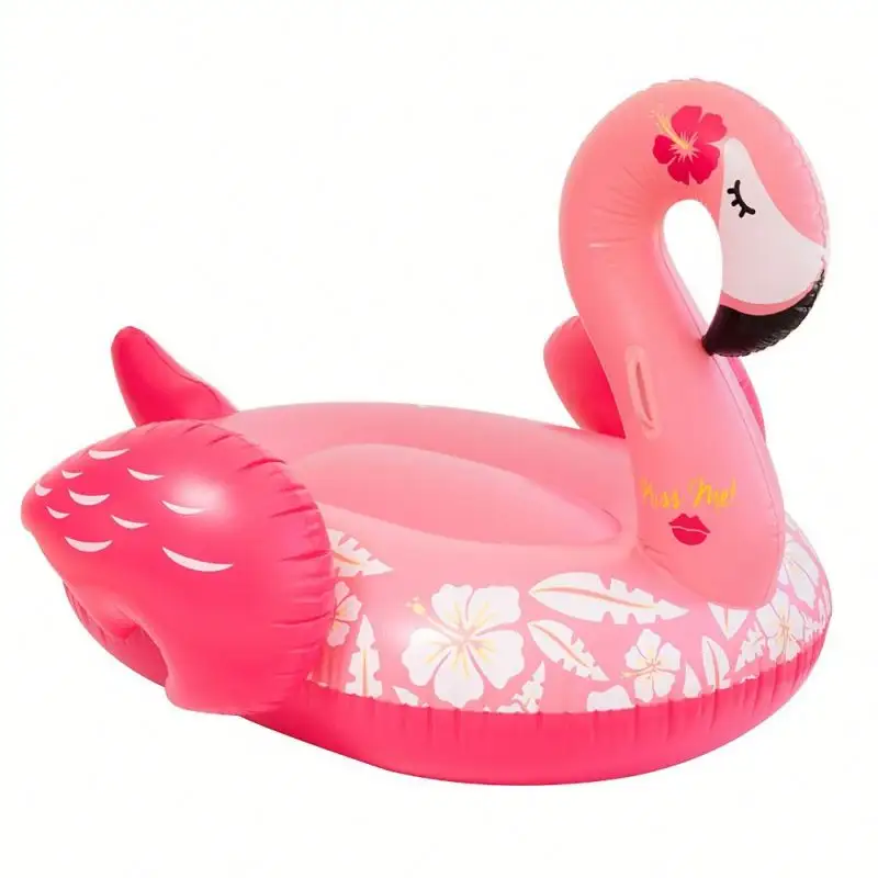 Pink Flower Giant Inflatable Swan Pool Float Summer Beach Ride On Toys