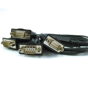 FTDI USB 4ポートRS232シリアルハブアダプターPVC編組ARM SBC POSシリアルプリンターカードリーダー9ピンDB-9男性接続 - Product Image 2