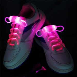 Fecho de cadarços elétrico de nylon, suprimentos para eventos e festas, luz led, pisca-pisca