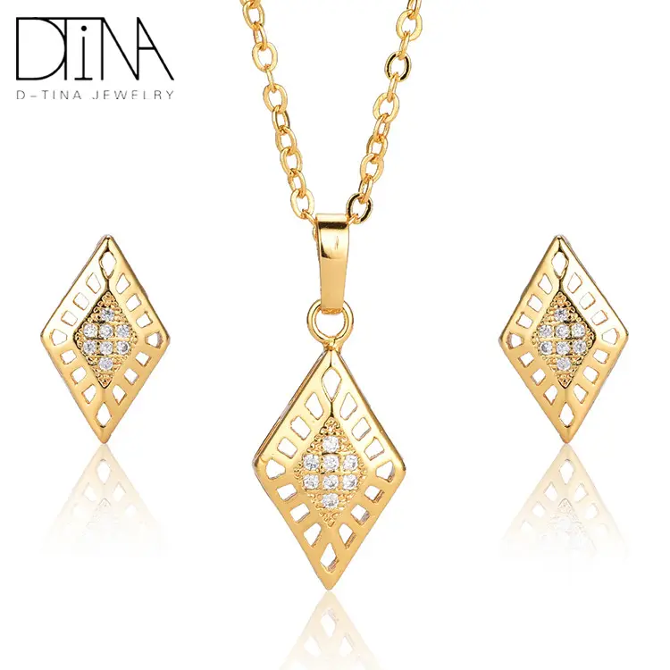 Della boemia DTINA Grande Costume di Lusso 18 k Gold Jewelry Set Africano Pezzi