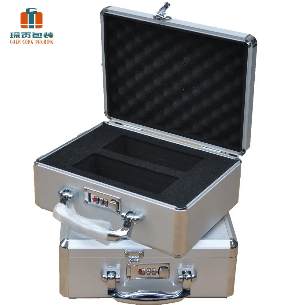 CG portable boîte en métal dur mallettes de transport en aluminium flight case étuis pour appareil photo