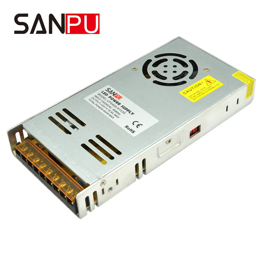 400 W 24 V Power Supply Multifungsi Switching Mode Power Supply dengan Sertifikat CE 24 V Ultra Tipis Power Supply