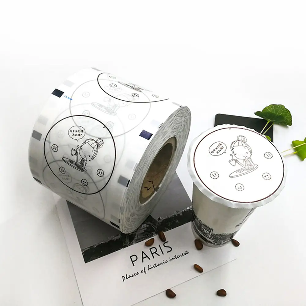 Ламинированная термоуплотнительная пленка с индивидуальным принтом, прозрачная пластиковая пленка для чайных чашек