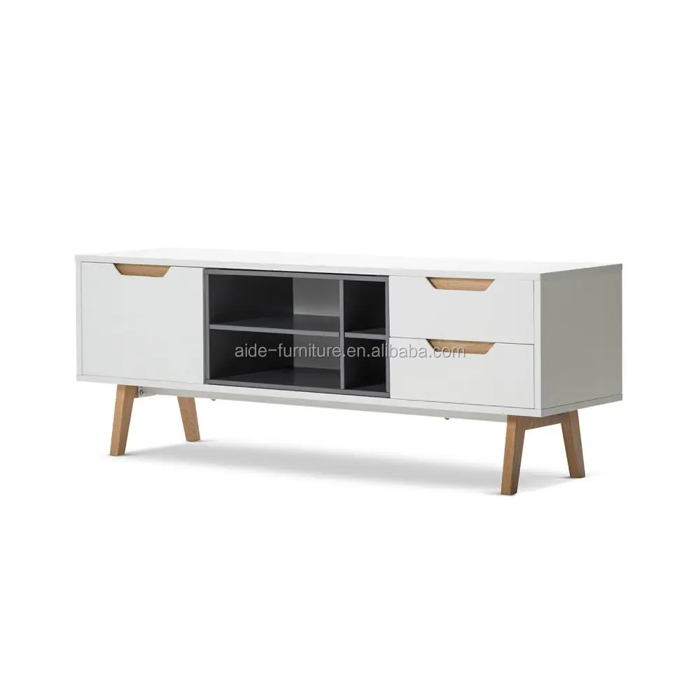 Современный деревянный ТВ-стол с дизайном