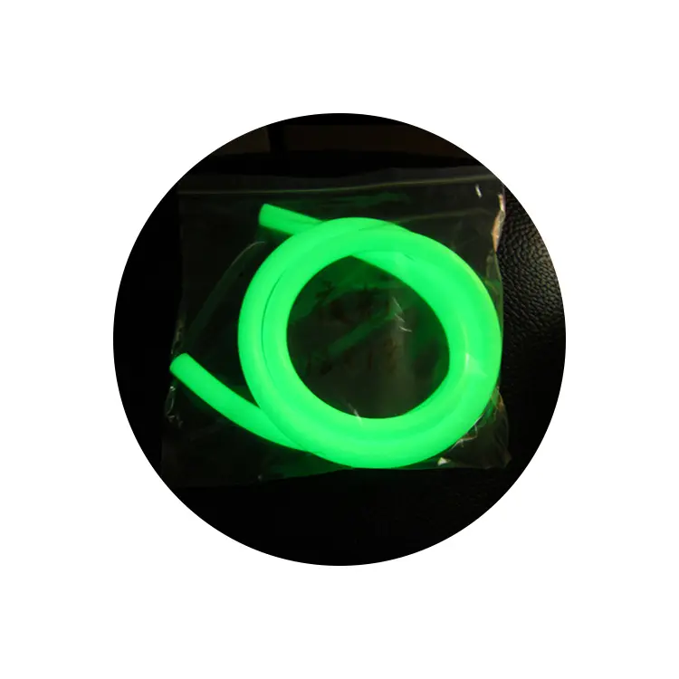 Prezzo di fabbrica tubo fluorescente verde morbido tubo in gomma siliconica pesca tubo bagliore in silicone