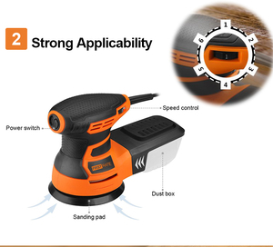 Herramientas Para Acabados 350W 125mm Electric Orbital <strong>Sander</strong> Power Tools Sanding Pads for Orbital <strong>Sanders</strong> - Product Image 3