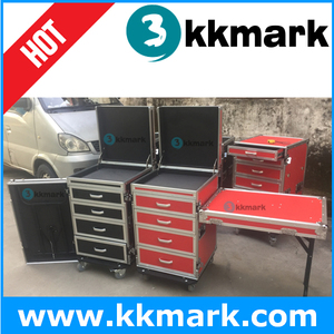 5 抽屉生产航空箱与桌子/机械工具和抽屉 Flightcase 与赤柱手提袋托盘