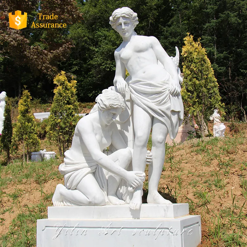 Estatueta do amor de mármore homem e mulher, figura de escultura de pedras femininas e masculina (YL-R851)