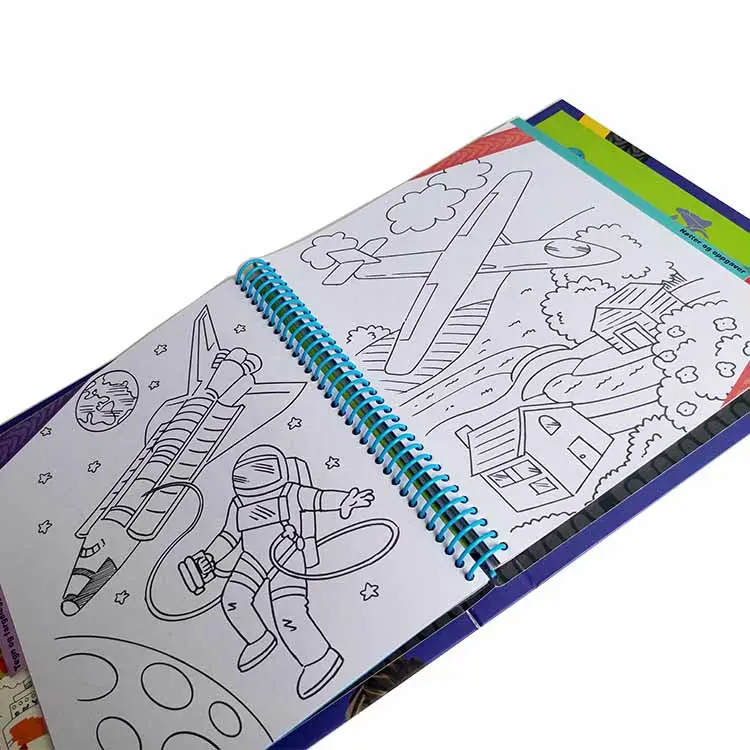 مخصص للأطفال كتاب أنشطة دفتر رسم مع دوامة ملزمة