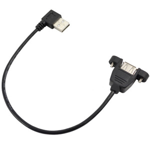 Ángulo de codo de 90 grados Derecha Izquierda abajo arriba Cable DE DATOS USB 2,0 tipo C Montaje en panel AF de 1m con función de carga de orificios de tornillo