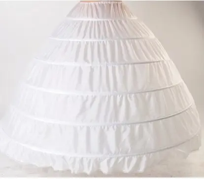 Vendita calda Bianco 6 Hoops Petticoat Sottogonna Per Abito di Sfera Accessori WF943