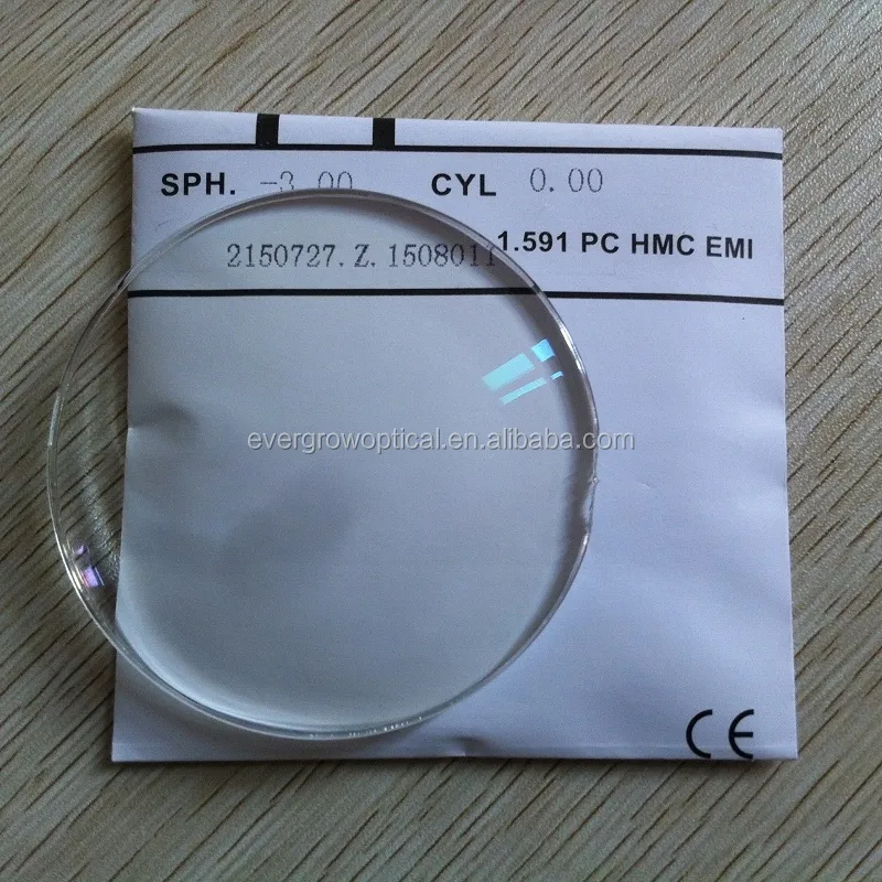 Optical lab polycarbonate 1.591 PC HMC frames Optical glasses lenses