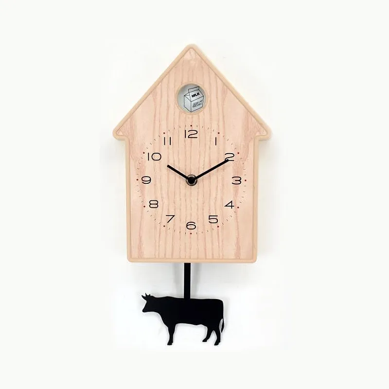 Toro bird house forma orologio da parete con pemdulum industriale