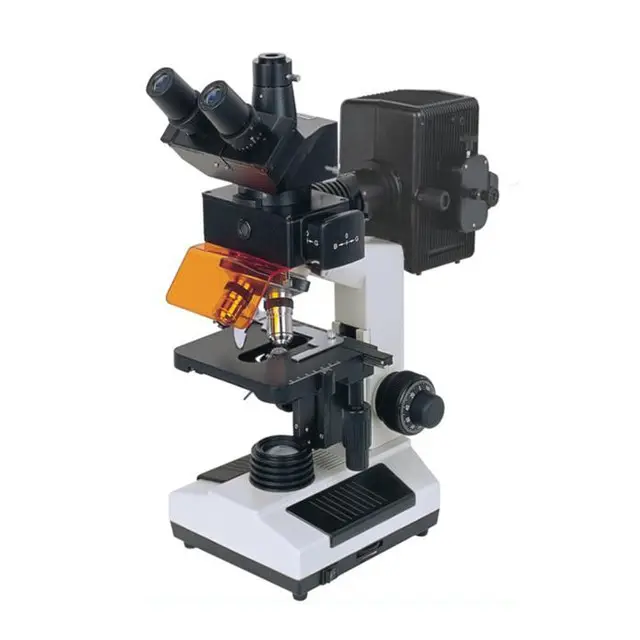 1600X microscopio de fluorescencia fluorescente microscopio MCS-FL107 opción CCD y cámara
