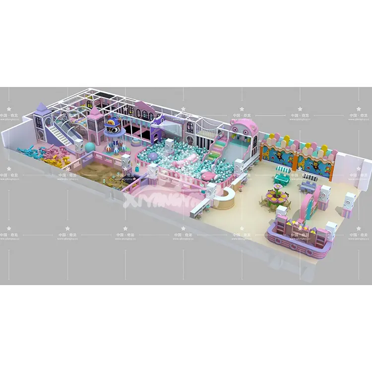 Hot sale small zone fun city used commercial inflatable children indoor playground equipment