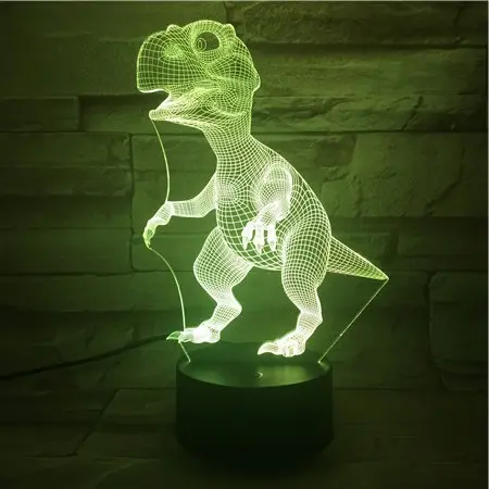 LED 조명 전구 3D 환상을 책상 램프 테이블 램프 실내 USB 충전기