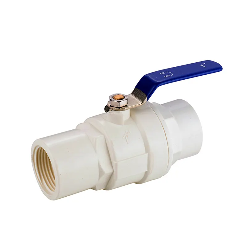 1 1/2 Inch Plastic PVC 2 Pieces Two pieces Ball Valve With Stainless Steel handle