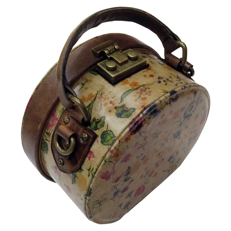 Özel desen vintage takı çantası hakiki deri takı ambalaj kutusu retro kutusu