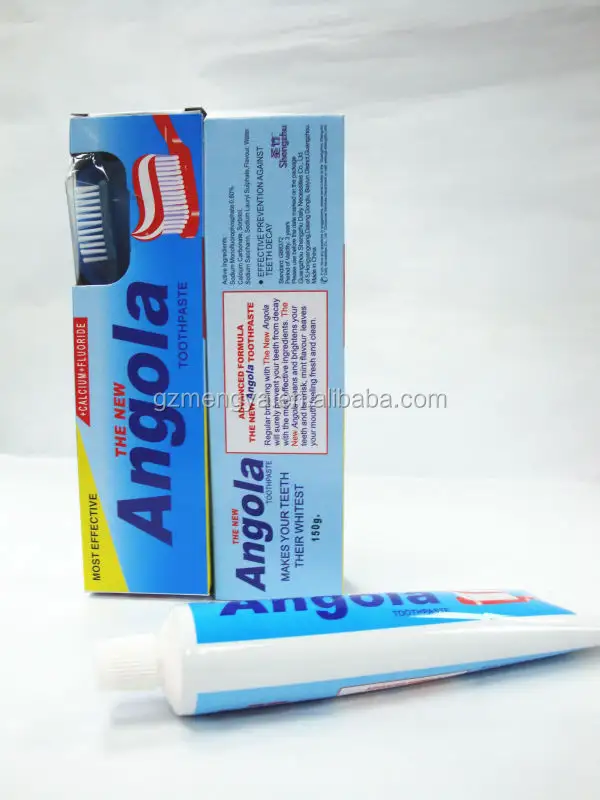 Angola toothpaste free sample basic cleaning fluoride toothpaste