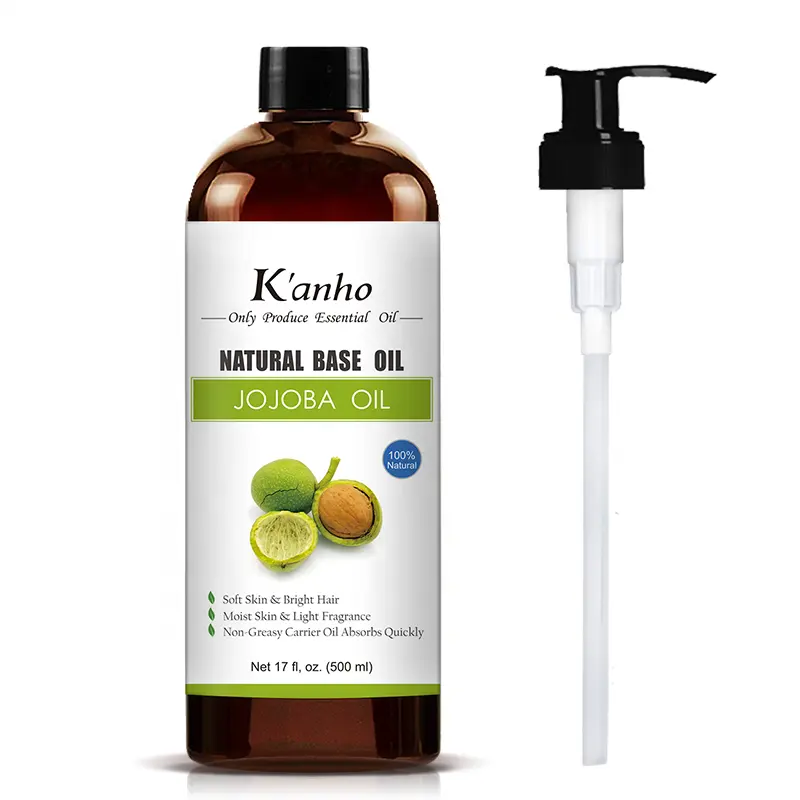 Kanho-aceite de Base de aceite portador de extractos de plantas 100% naturales, con etiqueta privada, servicio OEM/ODM, aceite de Jojoba