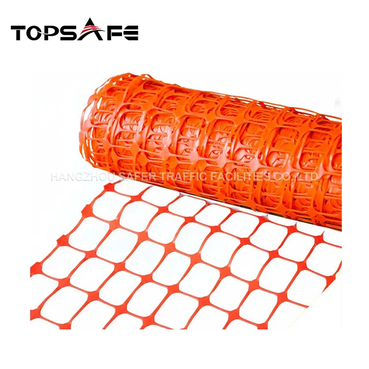 Venta al por mayor sitio de construcción de la resistencia de construcción de plástico de color naranja de la barrera de seguridad valla