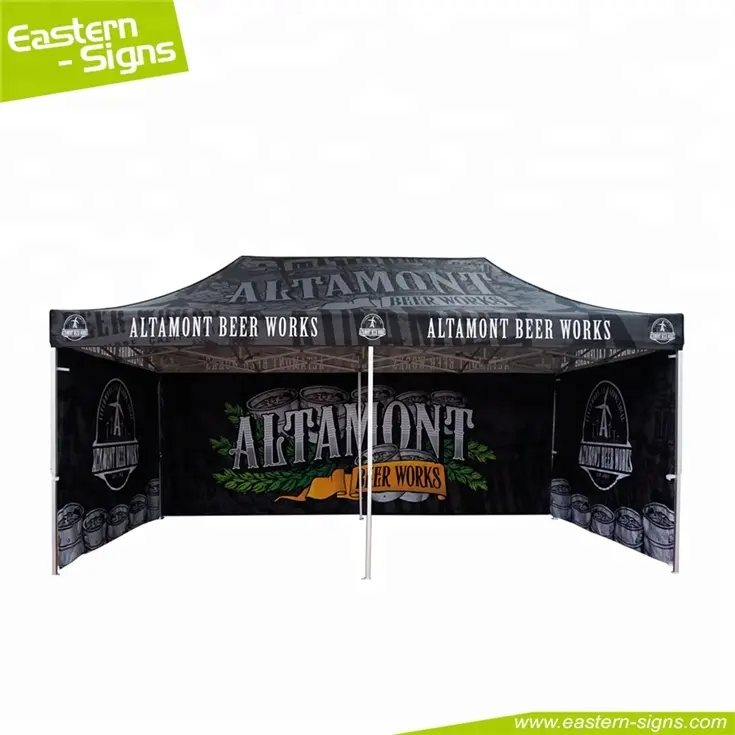Cadre en aluminium Tente pliable et imperméable à l'eau Gazebo Pop Up Canopy pour imprimé 10x10 10x20 Outdoor Event Party Trade Show Custom Logo