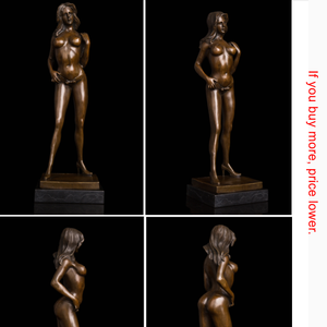 Dimensione di vita donna sexy scultura in bronzo di rame della ragazza della signora statua - Product Image 2