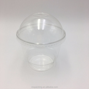 使い捨てペットヨーグルトカップ6オンス<span class=keywords><strong>8</strong></span>オンス12オンス16オンスシングルウォールプラスチックカップ付きドームリッド食品グレード
