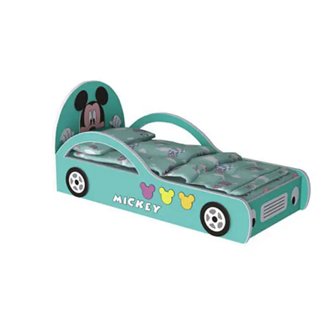 Cama de plástico infantil, cama de berço para crianças design de carro cama de jardim de infância