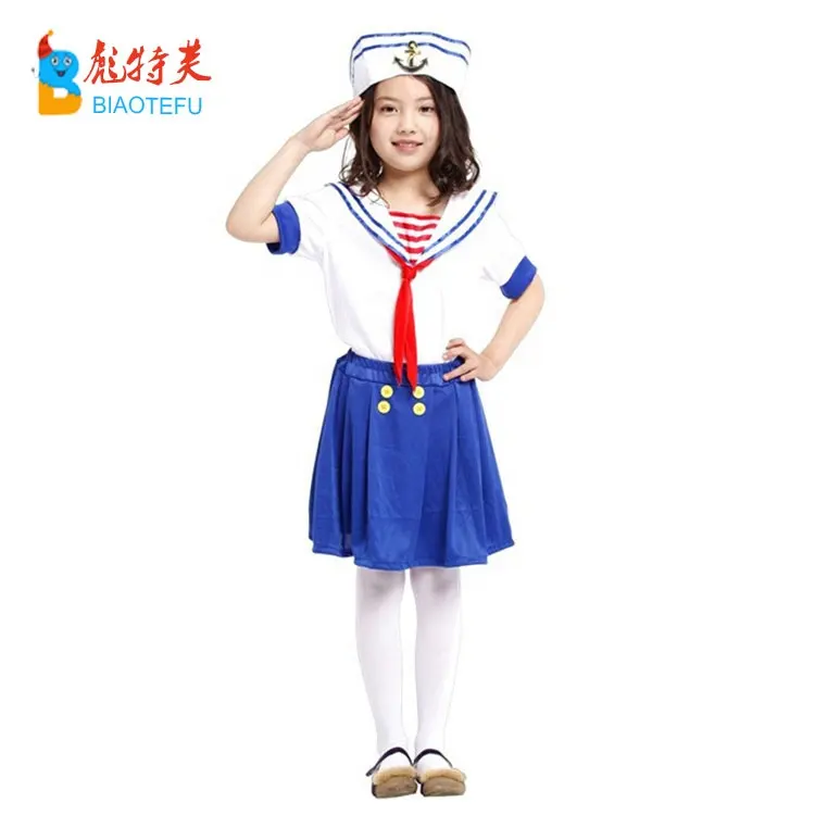 Vendita calda di qualità di carnevale del partito della ragazza del marinaio vestito operato da cosplay costumi per i bambini in magazzino