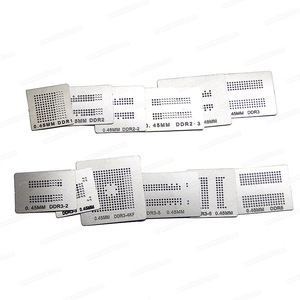 12pcs BGA סטנסיל <span class=keywords><strong>DDR1</strong></span> <span class=keywords><strong>DDR2</strong></span> DDR3 DDR4 DDR5 BGA Reballing קיט