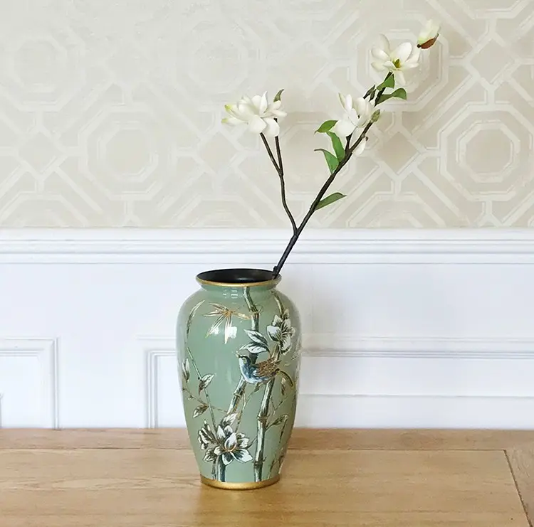 Großhandel chinesischen seladon vase home decor blume vase antikes porzellan